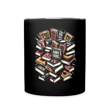 Read Banned Books Bookworm Book Lover Literature - Full Colour Mug - black - Front