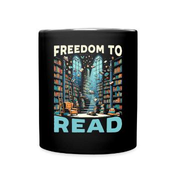 Read Banned Books Bookworm Book Lover Literature - Full Colour Mug - black - Front