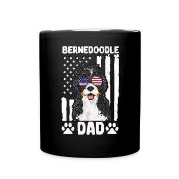 Bernedoodle Dog - Full Colour Mug - black - Front