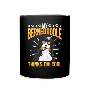 Bernedoodle Dog - Full Colour Mug - black - Front