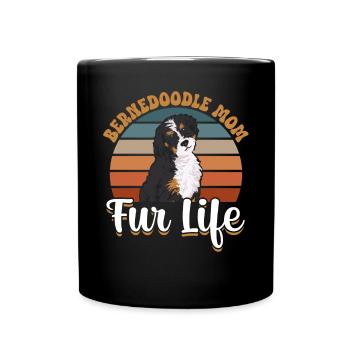 Bernedoodle Dog - Full Colour Mug - black - Front