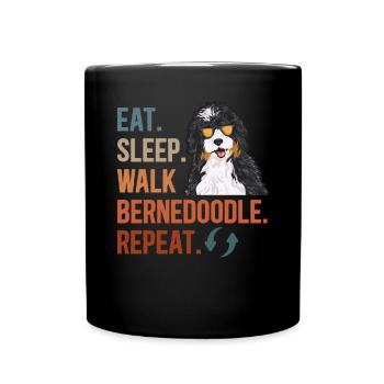 Bernedoodle Dog - Full Colour Mug - black - Front