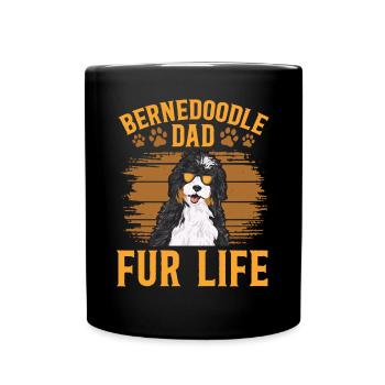 Bernedoodle Dog - Full Colour Mug - black - Front