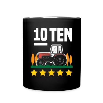 10e anniversaire tracteur 10 ans anniversaire chemise - Mug uni - noir - Devant