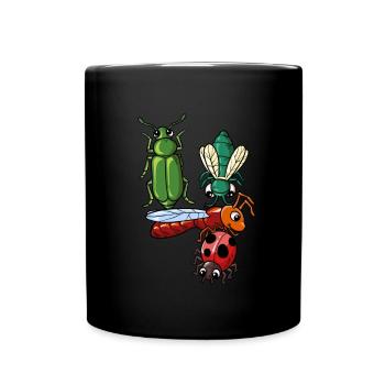 Insectes 4 Anniversaire - Mug uni - noir - Devant