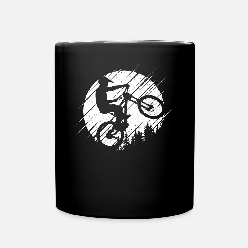 Downhill Mountainbike MTB Downhill Mountainbiker - Tasse einfarbig - Schwarz