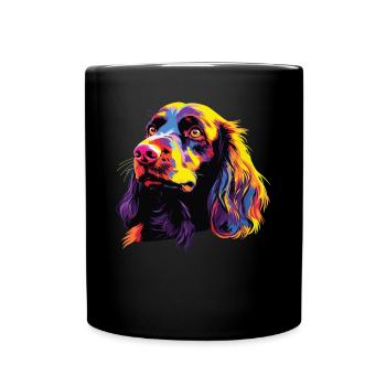 Watercolor Colorful Boykin Spaniel - Full Colour Mug - black - Front