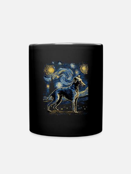 Galgo Espanol Starry Night - Tasse einfarbig - Schwarz