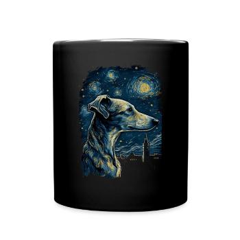 Galgo Español Nuit étoilée - Mug uni - noir - Devant