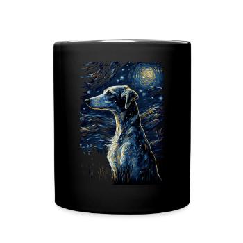 Galgo Español Nuit étoilée - Mug uni - noir - Devant