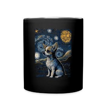 Chihuahua Nuit étoilée - Mug uni - noir - Devant