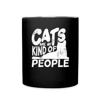 Les chats, c’est mon genre de personnes - Mug uni - noir - Devant