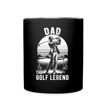 Fête des pères Papa la légende du golf Papa - Mug uni - noir - Devant