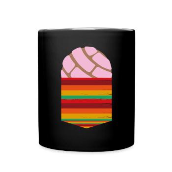 Concha Pan Dulce y Chisme Mexican - Full Colour Mug - black - Front
