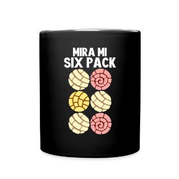 Concha Pan Dulce y Chisme Mexican - Full Colour Mug - black - Front