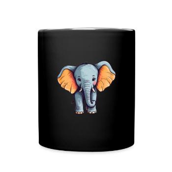Éléphant Coloré Mignon Éléphant Bébé - Mug uni - noir - Devant