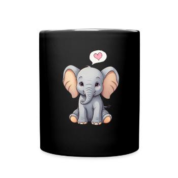 Éléphant Coloré Mignon Éléphant Bébé - Mug uni - noir - Devant