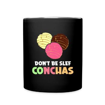Concha Pan Dulce y Chisme Mexican - Full Colour Mug - black - Front
