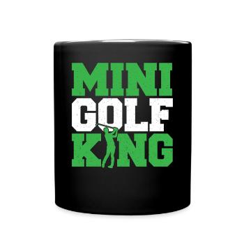 Geschenk für Minigolfspieler - Tasse einfarbig - Schwarz - Vorne