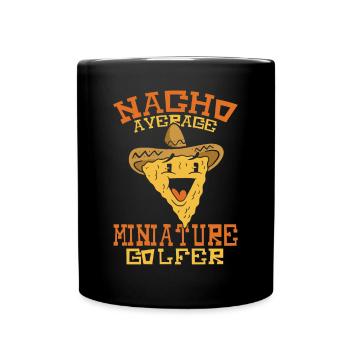 Geschenk für Minigolfspieler - Tasse einfarbig - Schwarz - Vorne