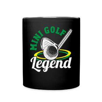 Geschenk für Minigolfspieler - Tasse einfarbig - Schwarz - Vorne