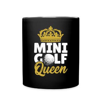 Geschenk für Minigolfspieler - Tasse einfarbig - Schwarz - Vorne