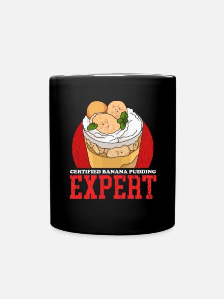 Bananenpudding | Bananen Pudding Geschenk - Tasse einfarbig - Schwarz