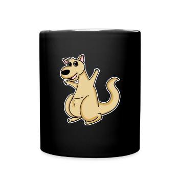 Motif animal kangourou - Mug uni - noir - Devant