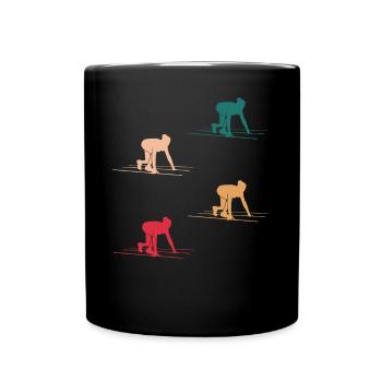 Le monde coloré des coureurs de fond - Mug uni - noir - Devant
