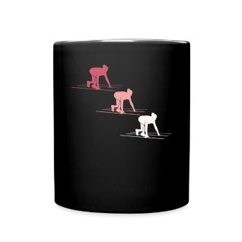 Le monde coloré des coureurs de fond - Mug uni - noir - Devant