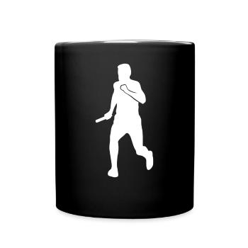 L’ d’équipe dans la course à pied – Le design du coureur de relais - Mug uni - noir - Devant