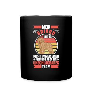 Briard is unbeatable Berger de Brie Briard - Full Colour Mug - black - Front