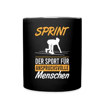 Design de sprint sophistiqué – pour le coureur - Mug uni - noir - Devant