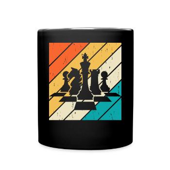 Schach - Tasse einfarbig - Schwarz - Vorne