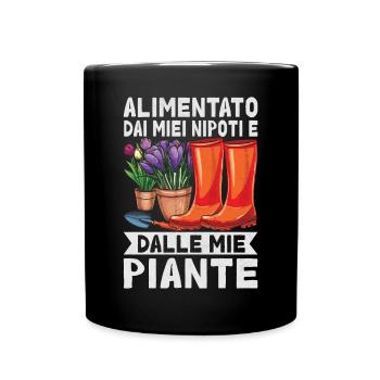 Powered by Grandchildren And Plants Design - Full Colour Mug - black - Front