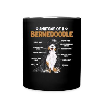 Bernedoodle Dog - Full Colour Mug - black - Front