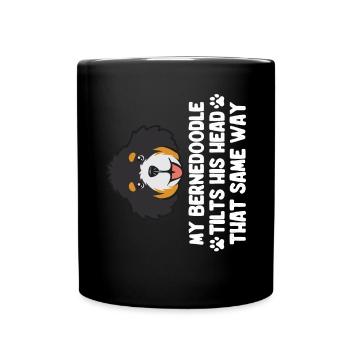 Chien Bernedoodle - Mug uni - noir - Devant