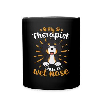 Chien Bernedoodle - Mug uni - noir - Devant