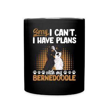 Bernedoodle Dog - Full Colour Mug - black - Front