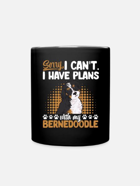 Bernedoodle Hund - Tasse einfarbig - Schwarz