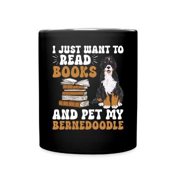 Bernedoodle Dog - Full Colour Mug - black - Front