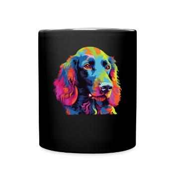 Watercolors Colorful Irish Water Water - Full Colour Mug - black - Front