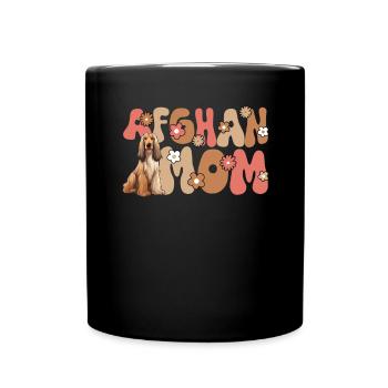 Chien Afghan Groovy Afghan Maman - Mug uni - noir - Devant