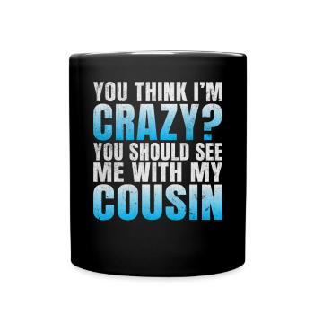 Cousin Gifts - Full Colour Mug - black - Front