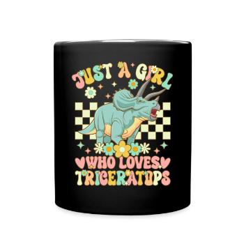Dinosaure groovy - Mug uni - noir - Devant