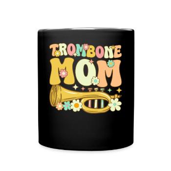 Trombone groovy musique jazz - Mug uni - noir - Devant
