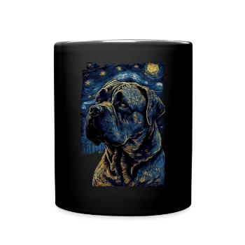 Cane Corso Starry Night - Tasse einfarbig - Schwarz - Vorne