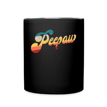 Peepaw Retro Vatertag Großvater Pate PeepawVintage - Tasse einfarbig - Schwarz - Vorne