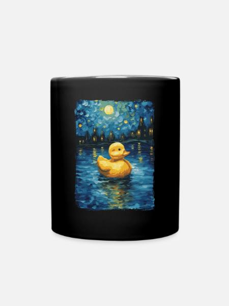 Badeente Starry Night - Tasse einfarbig - Schwarz