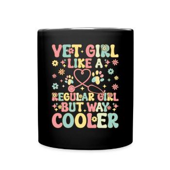 Vet Tech Veterinarian - Full Colour Mug - black - Front